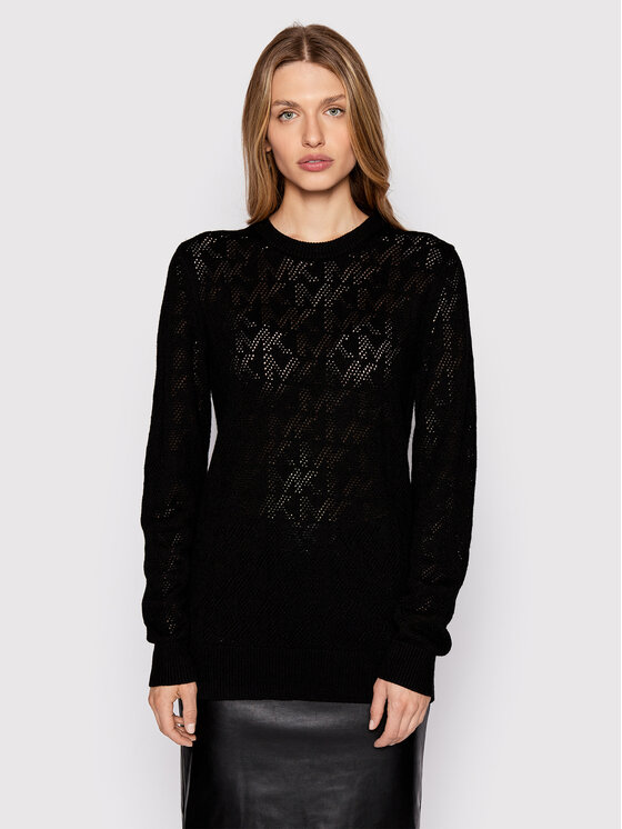 MICHAEL Michael Kors MICHAEL Michael Kors Sveter MU260DBCSN Čierna Relaxed Fit