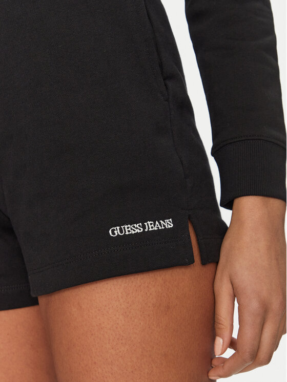 Guess Jeans Guess Jeans Sportske kratke hlače W5GD0O K68I4 Crna Relaxed Fit