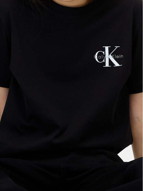 Calvin Klein Jeans Calvin Klein Jeans Tricou Chest Monologo IU0IU00719 Negru Regular Fit