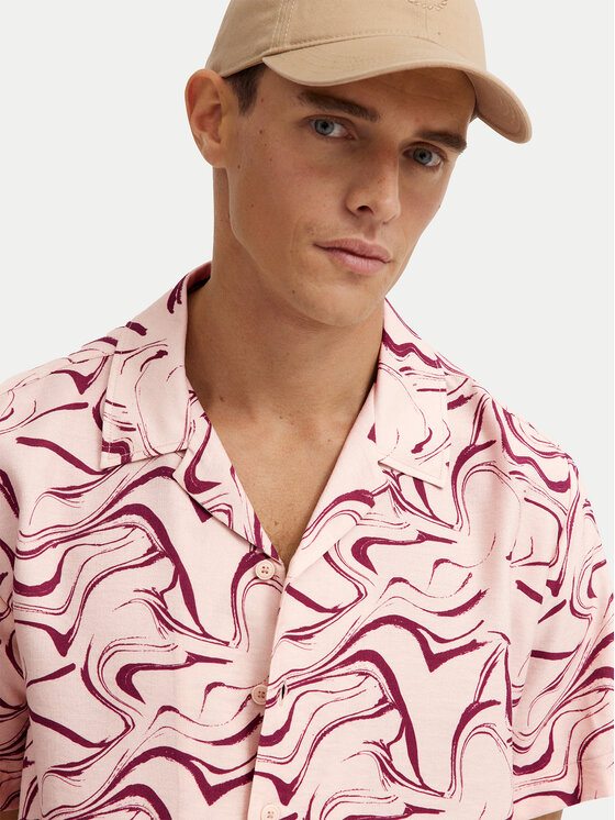 Bugatti Bugatti Camicia 9253-78956C Rosso Comfortable Fit