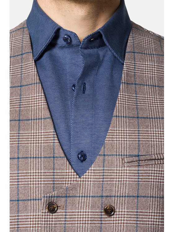 Lancerto Lancerto Kamizelka Formia KA131123000008 Brązowy Slim Fit