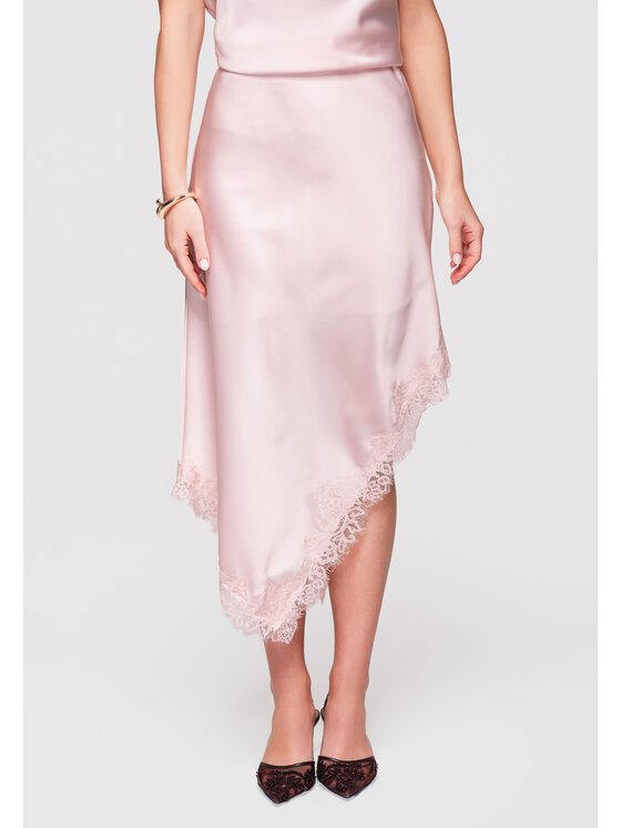 Ombre Ombre Spódnica midi OW-GL-E0003 Różowy A-Line Fit