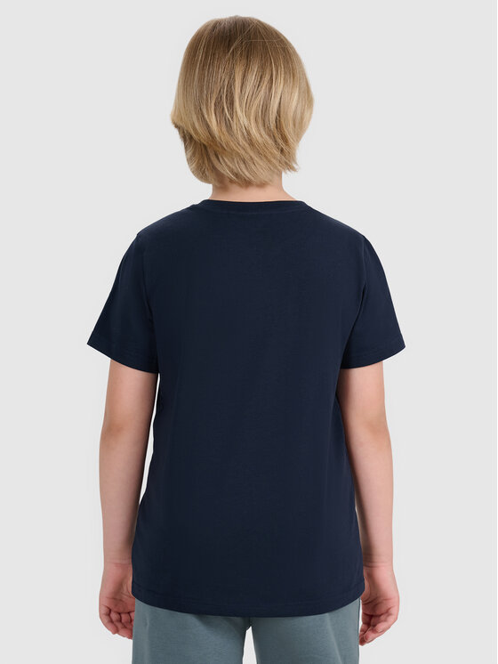 4F 4F T-Shirt BASIC+ Granatowy Regular Fit