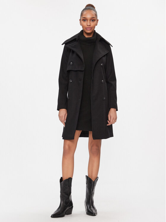 Vero Moda Тренч Janet 10301315 Черен Regular Fit | Modivo.bg