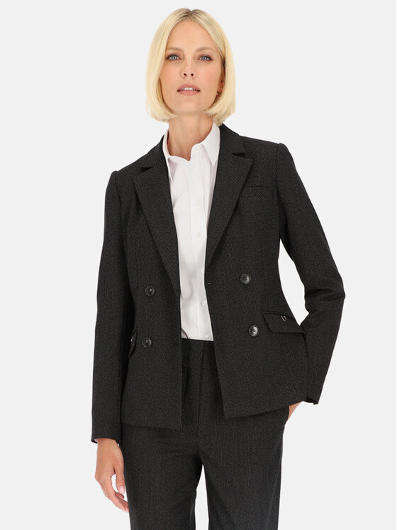 Potis & Verso Potis & Verso Marynarka Kera Czarny Slim Fit