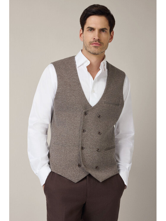 Lancerto Lancerto Kamizelka Treia KA131225000008 Beżowy Slim Fit