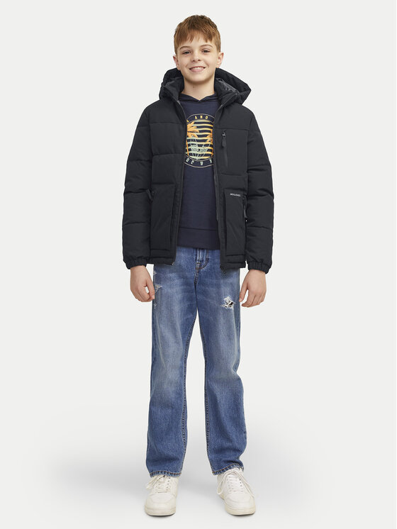 Jack&Jones Junior Jack&Jones Junior Μπουφάν χειμωνιάτικο Otto 12258547 Μαύρο Regular Fit