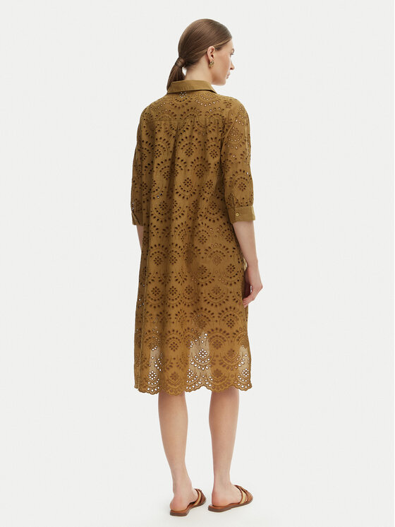 Iconique Iconique Sommerkleid Ella IC26-082 Khakifarben Relaxed Fit