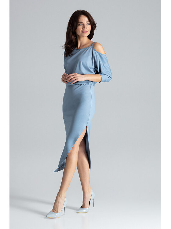 Lenitif Lenitif Vestito K479 Blu Regular Fit
