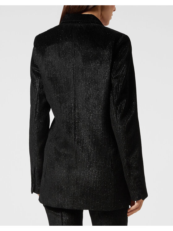 PHILIPP PLEIN PHILIPP PLEIN Marynarka 8053 Czarny Loose Fit