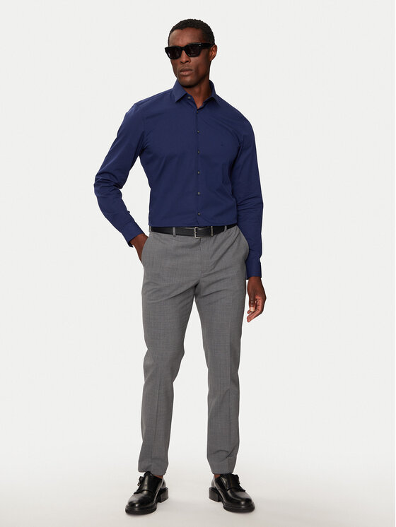 Calvin Klein Calvin Klein Koszula K10K108229 Granatowy Slim Fit