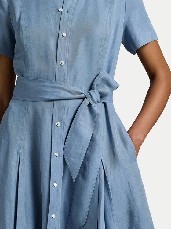 Polo Ralph Lauren Polo Ralph Lauren Košilové šaty 211972054001 Světle modrá Regular Fit