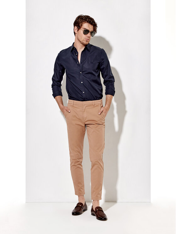 Rage Age Rage Age Chinosy Spencer Beżowy Slim Fit