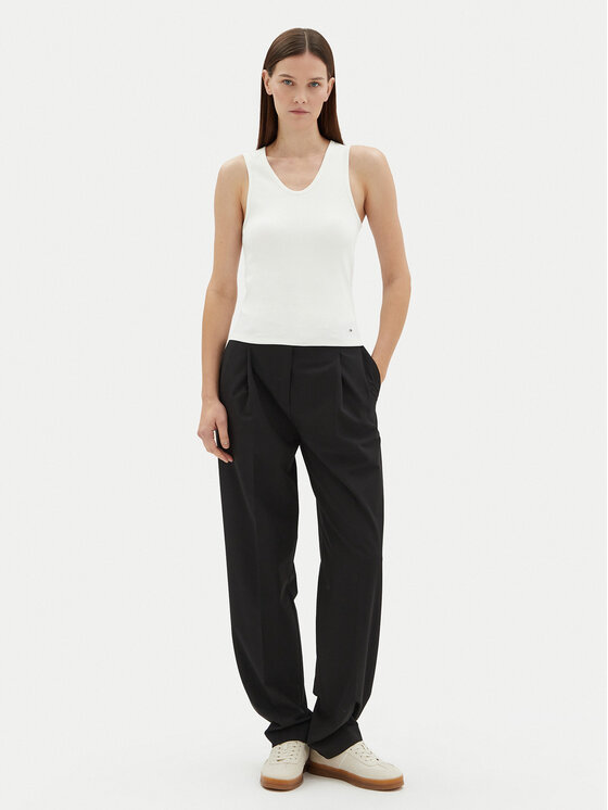Tommy Hilfiger Tommy Hilfiger Marškinėliai WW0WW44572 Écru Slim Fit