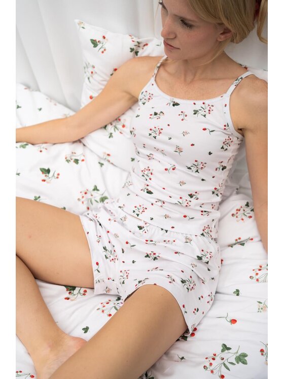 White pocket White pocket Piżama na ramiączkach Biały Regular Fit
