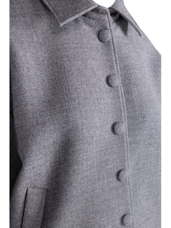 BENU BENU Bundy bomber Wełniana AW25 Sivá Oversize