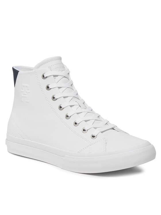 Tommy Hilfiger Tommy Hilfiger Αθλητικά Th Hi Vulc Street Lth Ess FM0FM04897 Λευκό