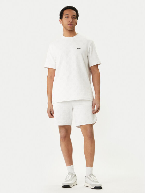 BOSS BOSS Tričko Member 50558867 Biela Relaxed Fit
