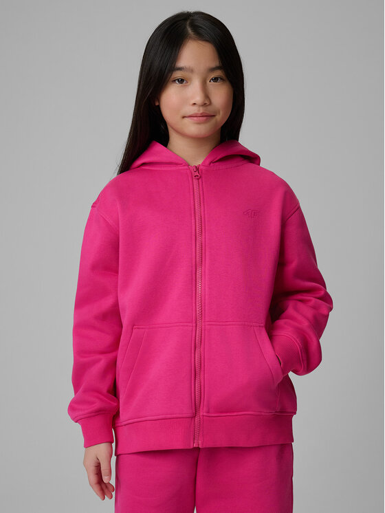 4F 4F Bluza BASIC+ Różowy Loose Fit
