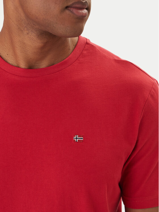 Napapijri Napapijri T-Shirt Salis NP0A4H8D Czerwony Regular Fit