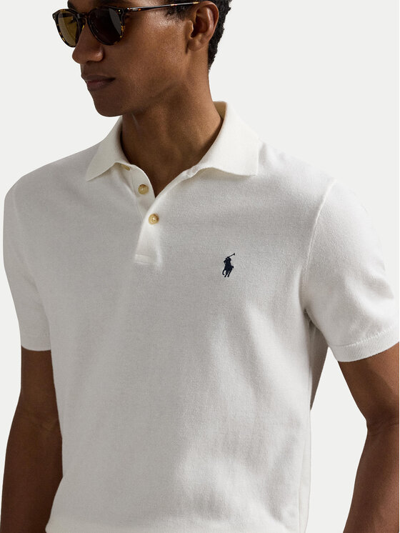 Polo Ralph Lauren Polo Ralph Lauren Тениска с яка и копчета 710980682005 Бял Regular Fit