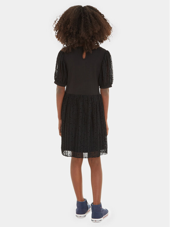 Tommy Hilfiger Tommy Hilfiger Rochie de zi KG0KG07671 Negru Regular Fit