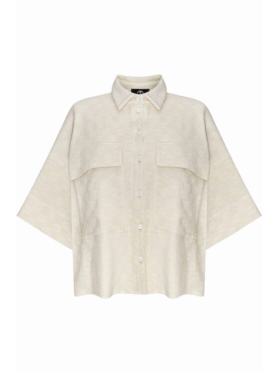 Magda Matyja Magda Matyja Koszula Mauritius Butter Top Beżowy Oversize