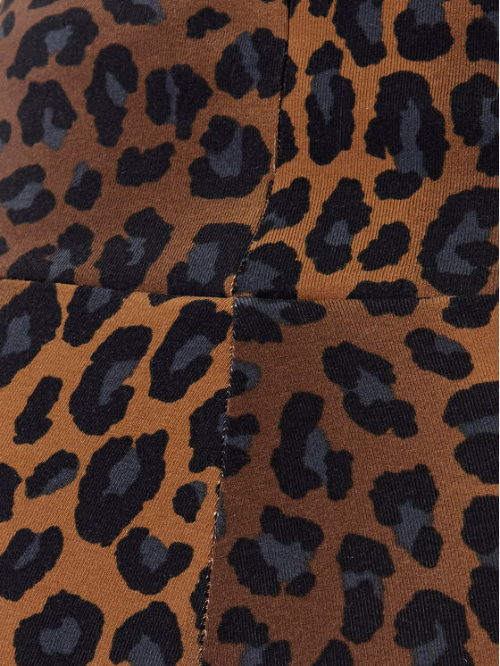 adidas adidas Dviratininkų šortai Leopard JW7306 Ruda Slim Fit