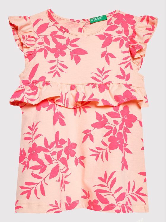 United Colors Of Benetton United Colors Of Benetton Vasaras kleita 3HD3GV005 Rozā Regular Fit
