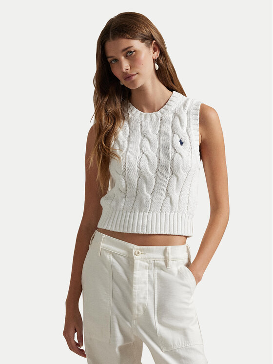 Polo Ralph Lauren Pulover 211959295001 Alb Slim Fit