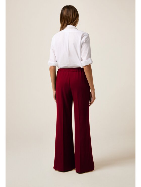 Oltre Oltre Pantaloni di tessuto P274J002362N026 Rosso Baggy Fit