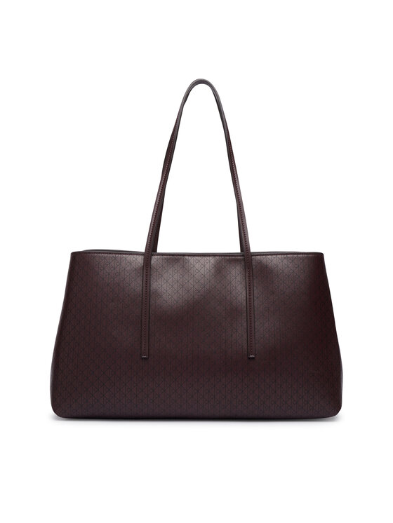 Calvin Klein Calvin Klein Τσάντα Emblem Aop Medium Work Tote LV04F3786G Μπορντό