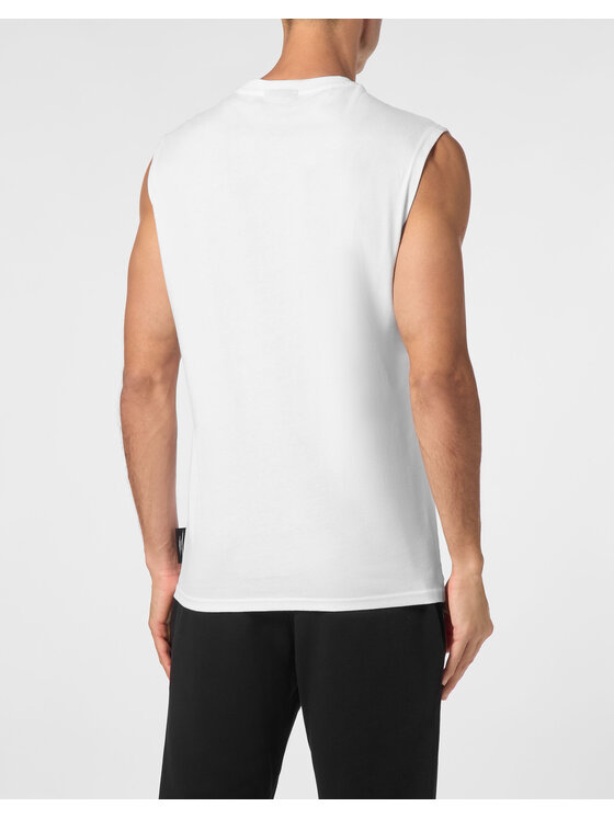 Plein Sport Plein Sport Tank top 10159 Biały Regular Fit