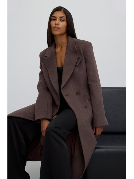 Estro Estro Cappotto ER00118054 Marrone Loose Fit