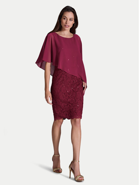 Swing Swing Kokteilinė suknelė 77760410 Vyšninė Regular Fit