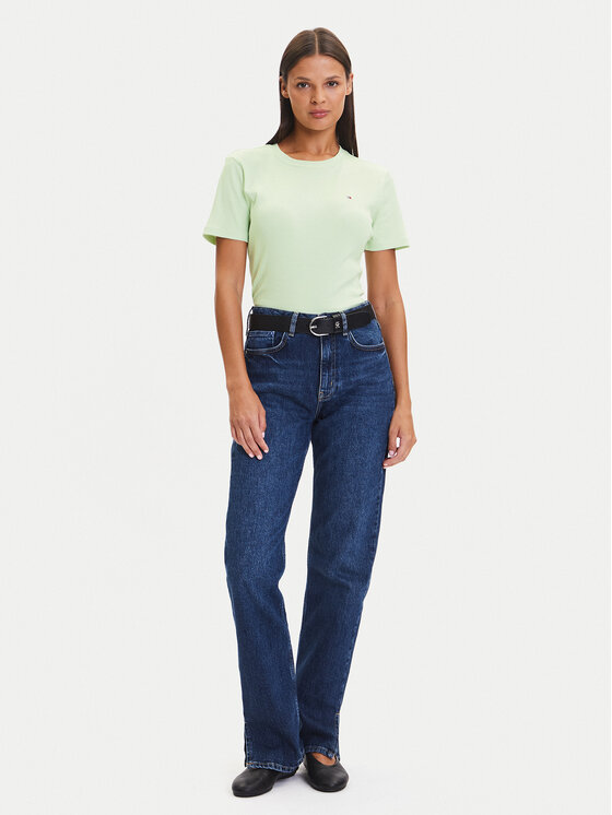 Tommy Hilfiger Tommy Hilfiger Marškinėliai New Cody WW0WW40587 Žalia Slim Fit