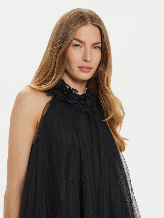 TWINSET TWINSET Cocktail obleka 242AT2150 Črna Loose Fit