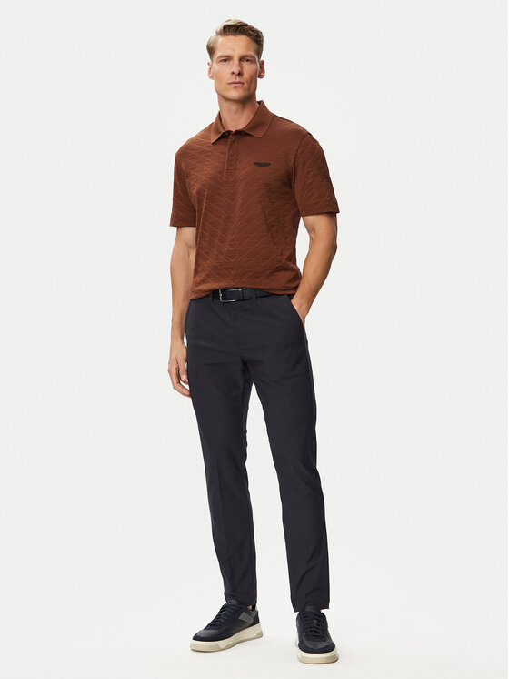 BOSS BOSS Polokošeľa C-Prout 180_AM 50565174 Hnedá Regular Fit