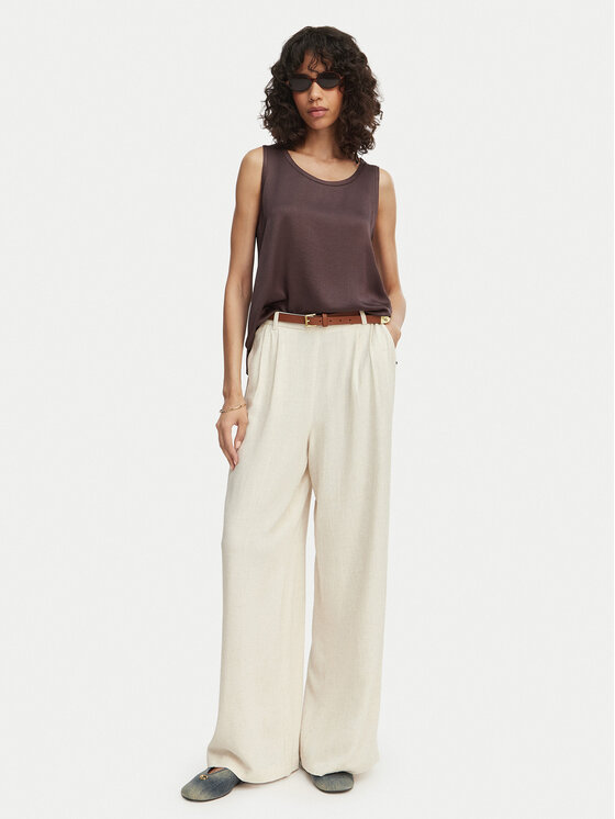 ONLY ONLY Riidest püksid Lemmia 15370398 Beež Regular Fit