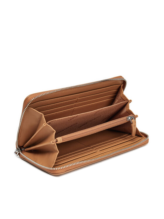 Calvin Klein Calvin Klein Portafoglio Embossed Logo Zip Lg Wallet K60K612439 Marrone