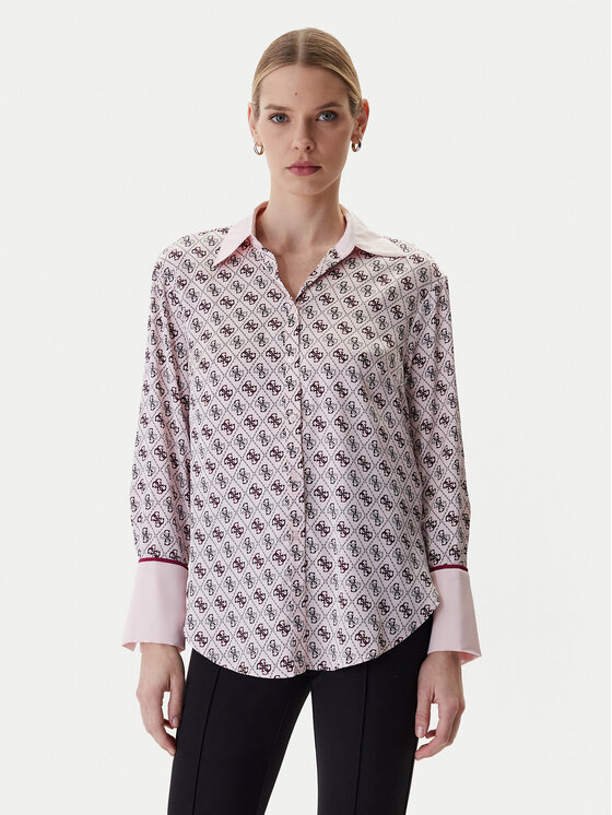 Guess Guess Košulja W4YH47 WF1T2 Ružičasta Regular Fit