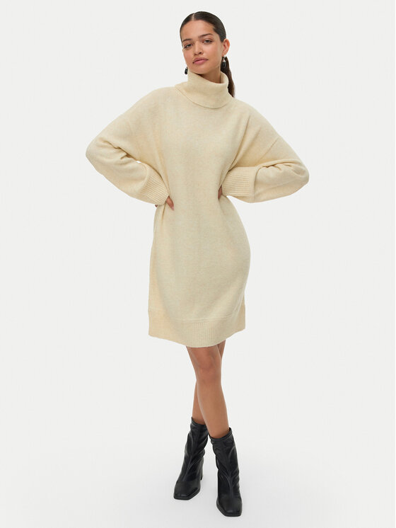 Vero Moda Vero Moda Sukienka dzianinowa Aquarius 10331900 Beżowy Regular Fit