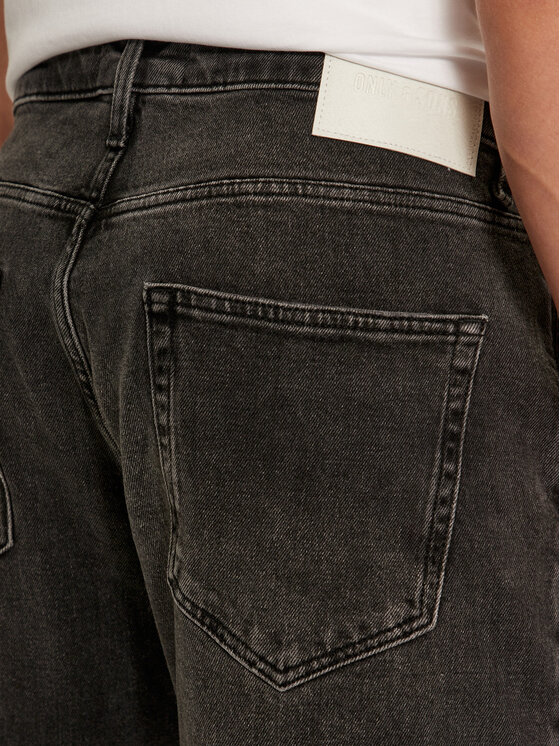 Only & Sons Only & Sons Traperice Yoke 22027850 Crna Tapered Fit