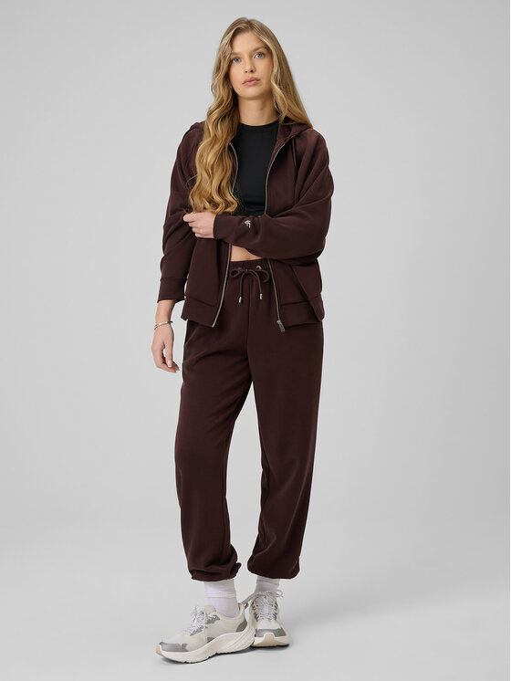 4F 4F Bluza EVERYWEAR Brązowy ciemny Regular Fit