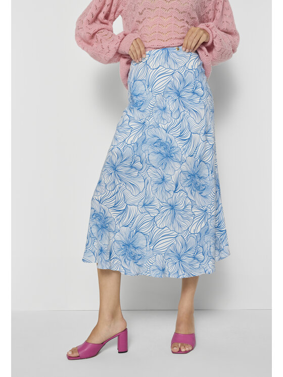 BIZUU BIZUU Spódnica midi MOLLENA Niebieski Standard Fit