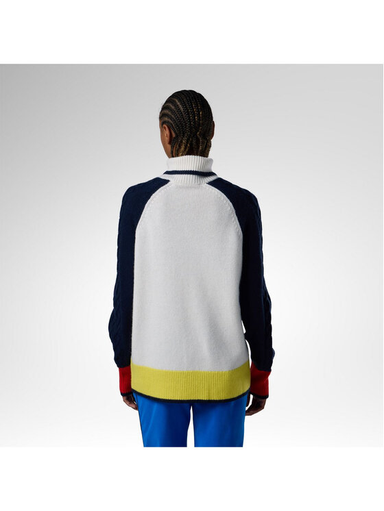 Rossignol Rossignol Golf W Jcc Graphic Turtle Neck Swea Biały Relaxed Fit