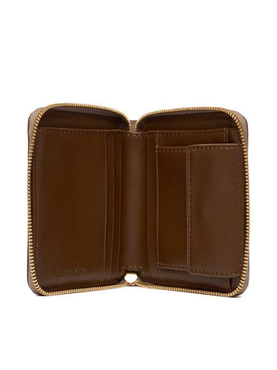 Calvin Klein Calvin Klein Портфейл Foil Logo Medium Zip Around LV04F1120G Бежов