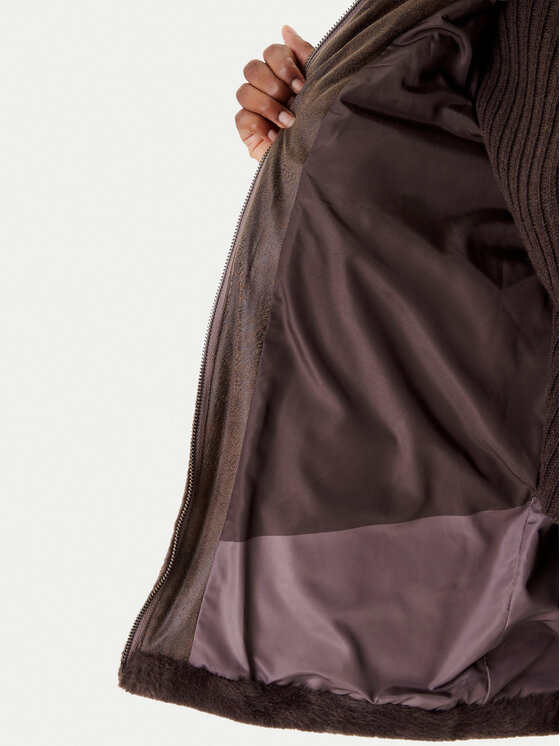 Bomboogie Bomboogie Шуба GW9190TFSB5 Коричневий Regular Fit