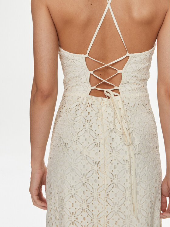 Gaudi Gaudi Sommerkleid 411FD15032 Weiß Regular Fit