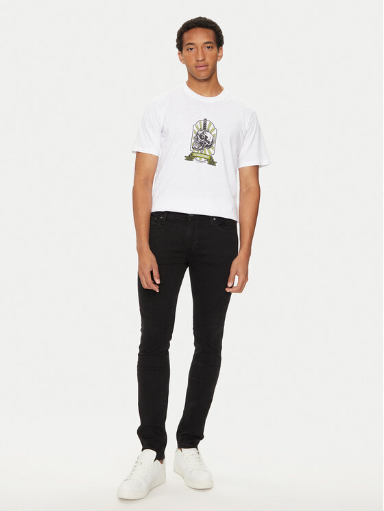 Jack & Jones Jack & Jones T-Shirt Seven Skull 12262491 Biały Regular Fit